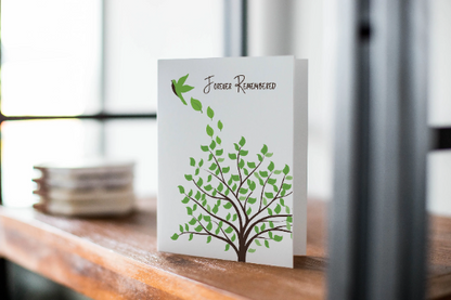 Memorial Card: Remembered Forever Sympathy Greeting Card