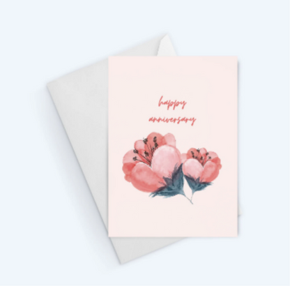 Happy Anniversary - Floral Anniversary Card