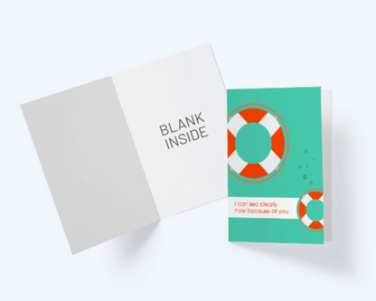 Love And Romance Greeting Card: I can sea clearly now because of you