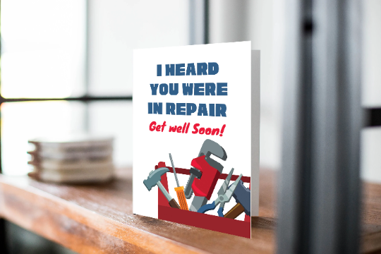Get Well Greeting Card - Toolbox Greeting Card - Get Well for Men