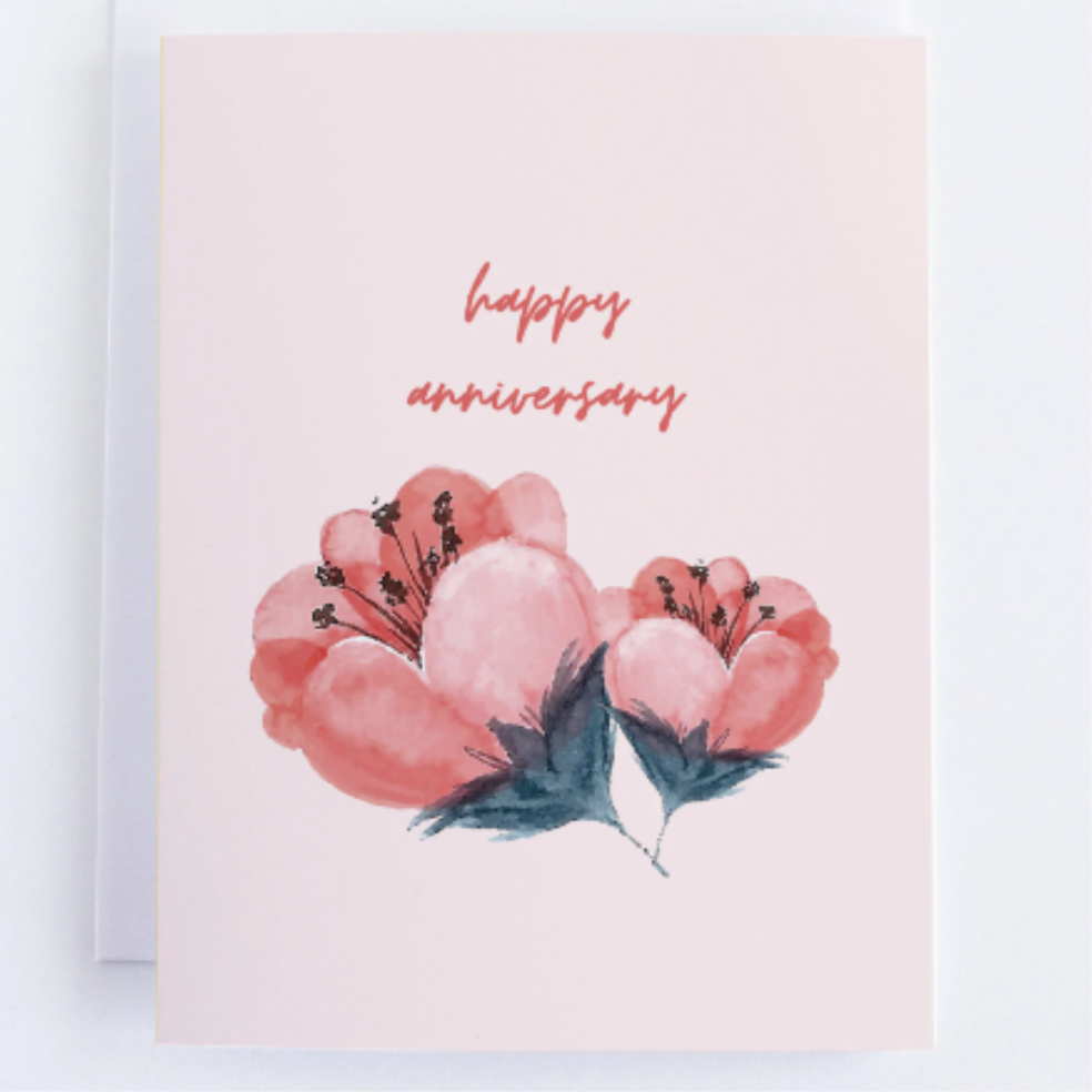 Happy Anniversary - Floral Anniversary Card