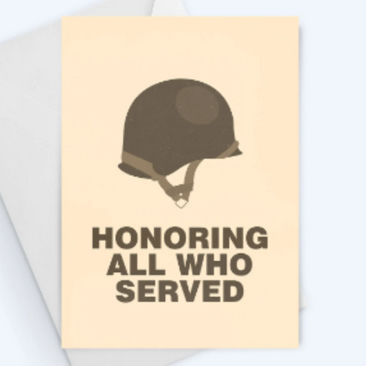 Honoring All Who Served - Veteran Thank You Greeting Card