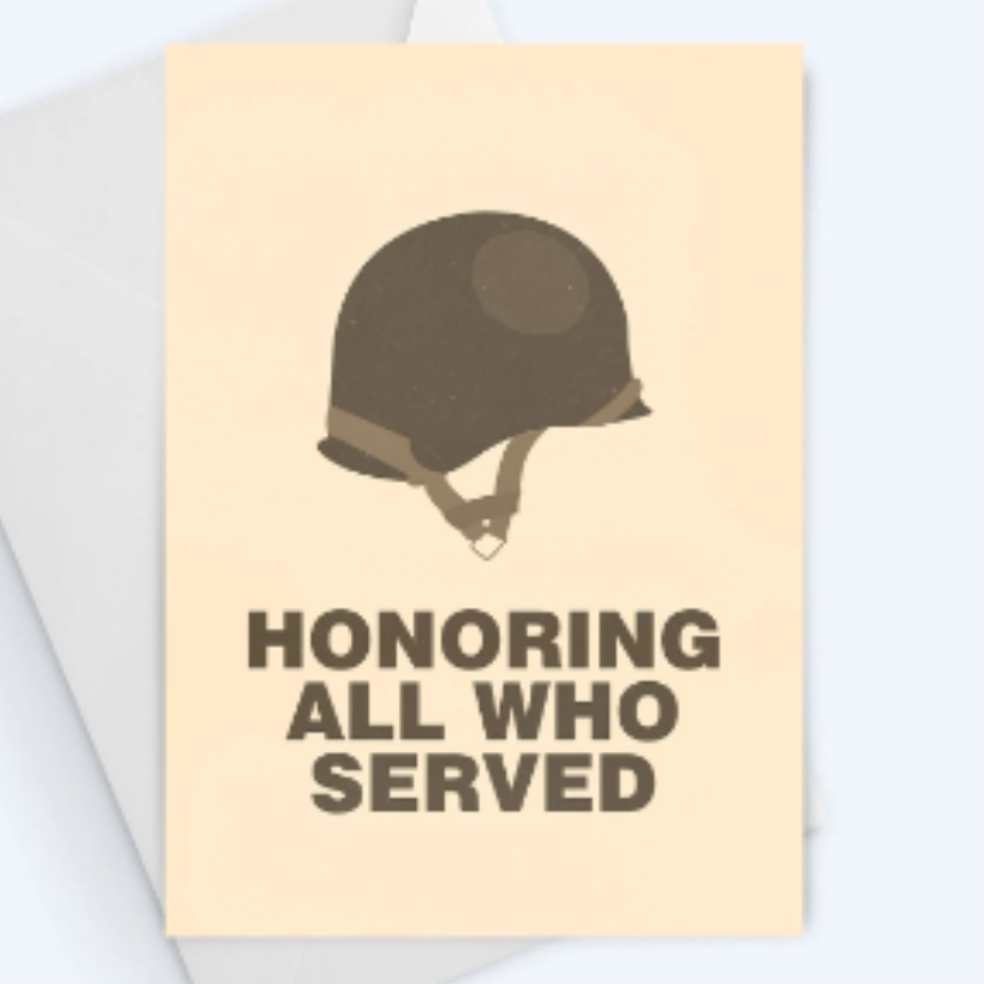 Honoring All Who Served - Veteran Thank You Greeting Card