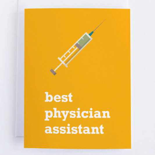 Best Physician Assistant- Thank You Greeting Card