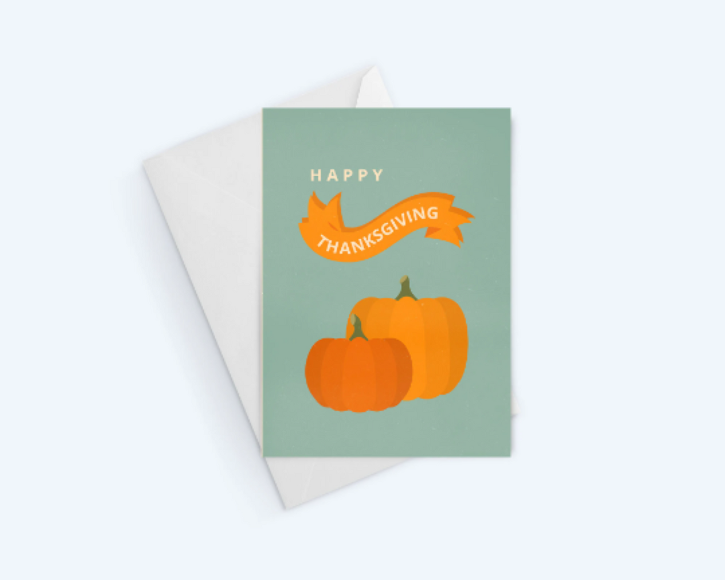 Happy Thanksgiving Fall Pumpkins Greeting Card.
