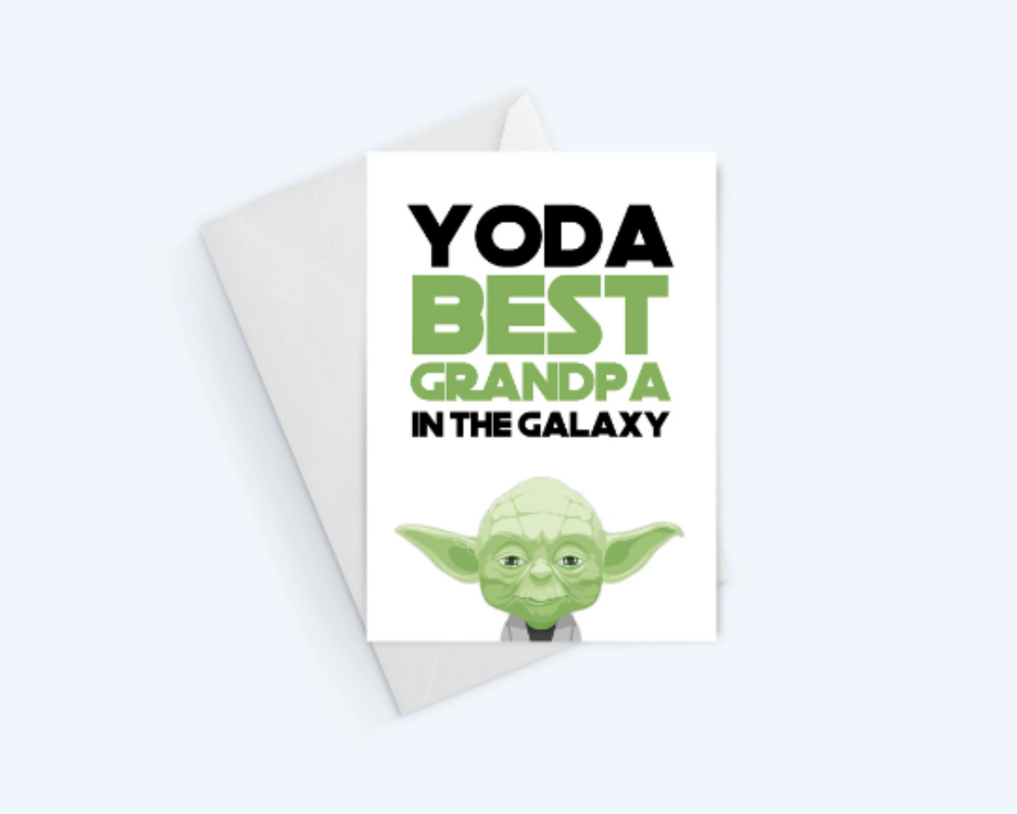 Yoda Best Grandpa In The Galaxy - Father's Day Card