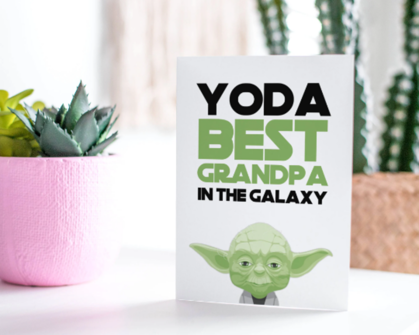 Yoda Best Grandpa In The Galaxy - Father's Day Card