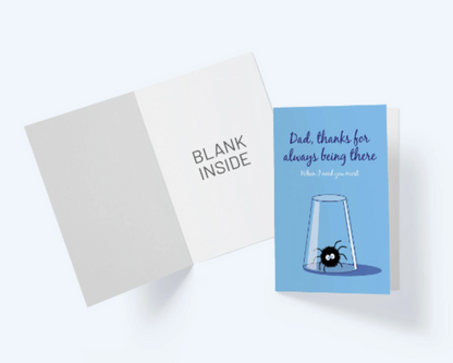 Thanks For Always Being There - Father's Day Card - Funny Card For Dad