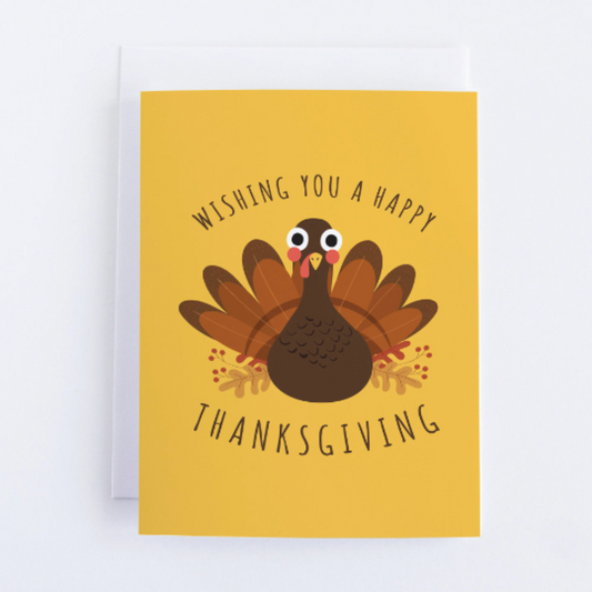 Wishing You A Happy Thanksgiving Greeting Card.