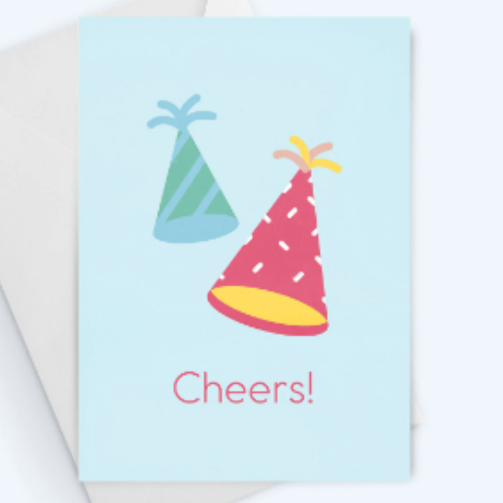 Cheers! Birthday Hat Greeting Card For Everyone