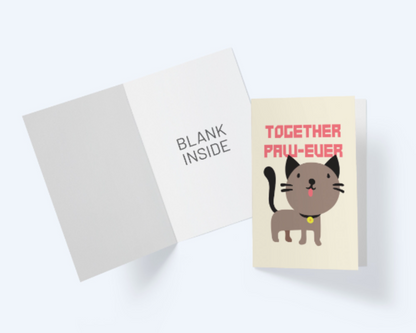Together Paw-Ever - Cat Lover's Greeting Card