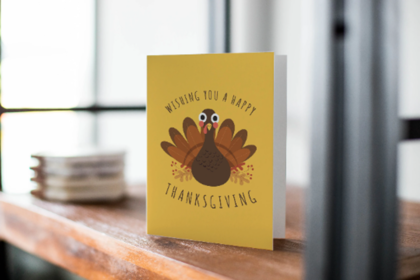 Wishing You A Happy Thanksgiving Greeting Card.