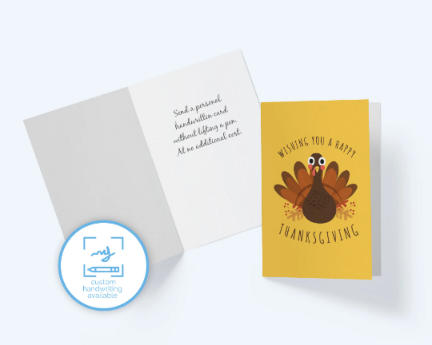 Wishing You A Happy Thanksgiving Greeting Card.