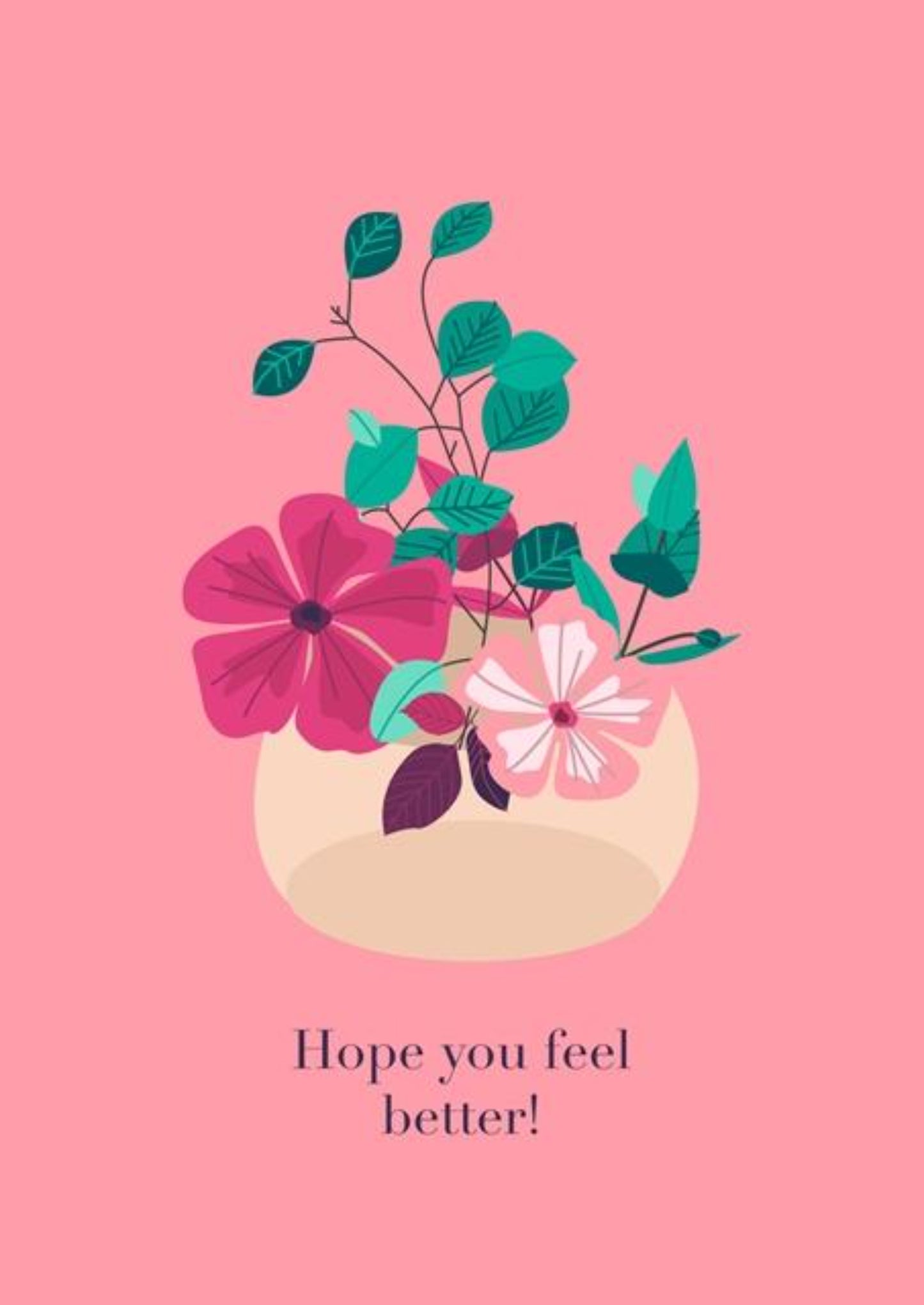 Feel Better Greeting Card - Get Well Soon Greeting Card.