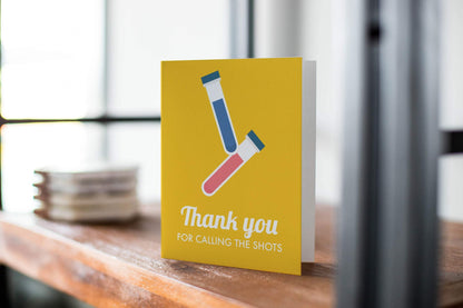Thank You For Calling The Shots - Frontline Workers Card (Yellow).