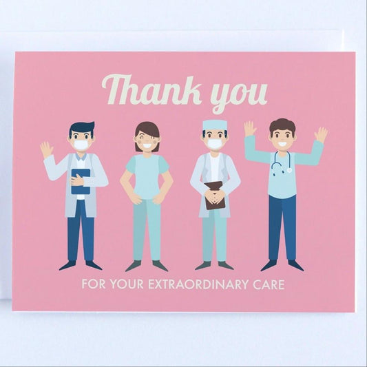 Thank You For Your Extraordinary Care - Frontline Workers Card.