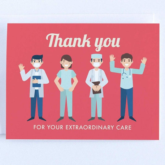 Thank You For Your Extraordinary Care - Frontline Workers Card.