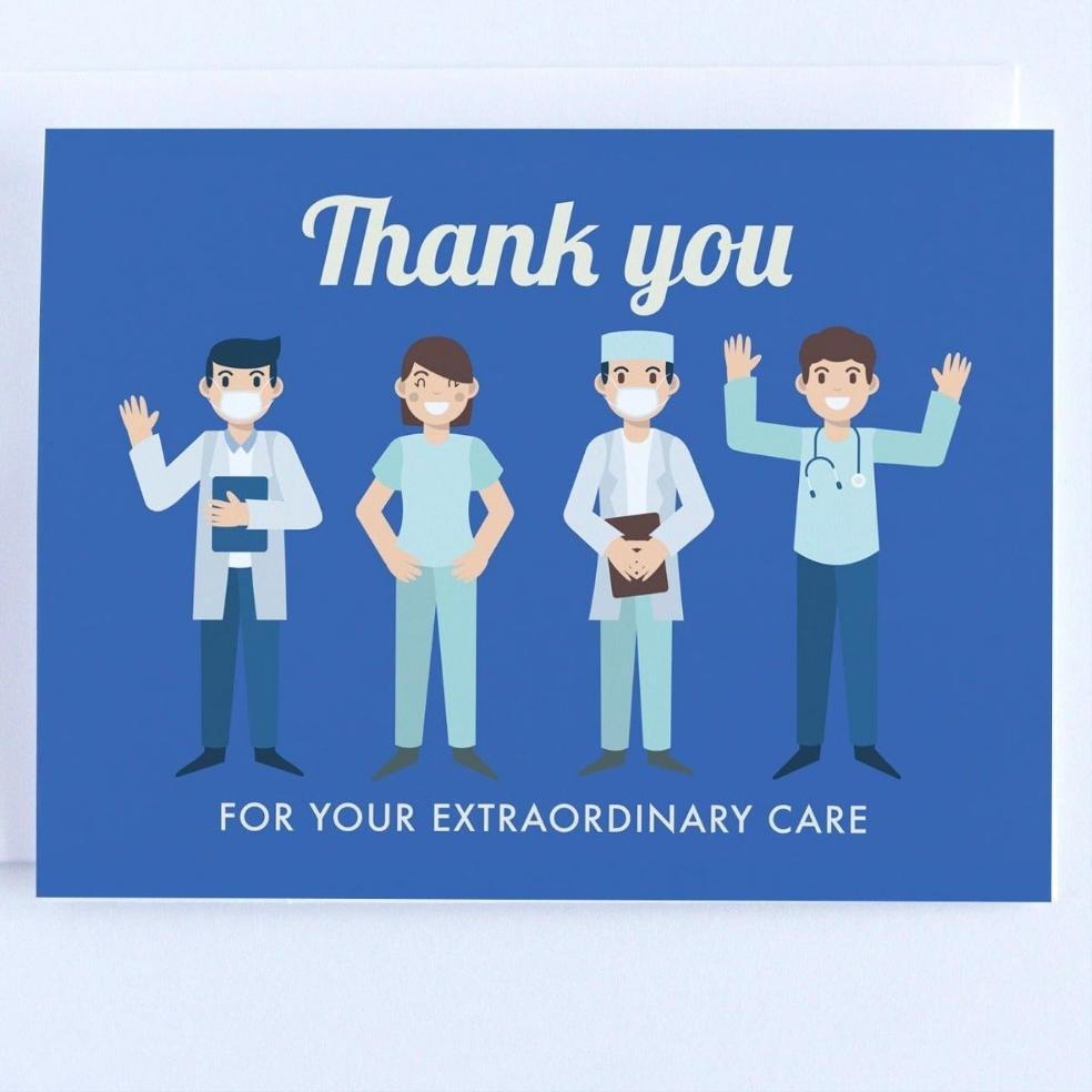 Thank You For Your Extraordinary Care - Frontline Workers Card.