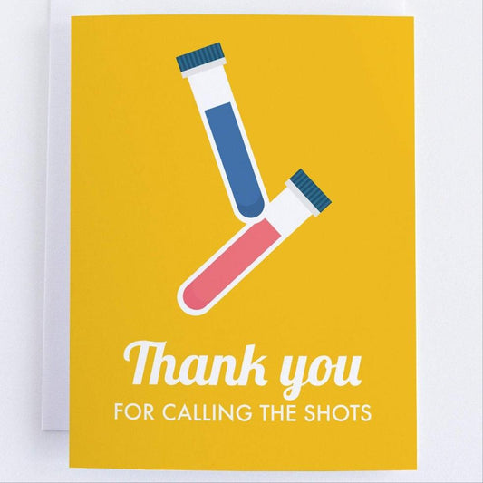 Thank You For Calling The Shots - Frontline Workers Card (Yellow).