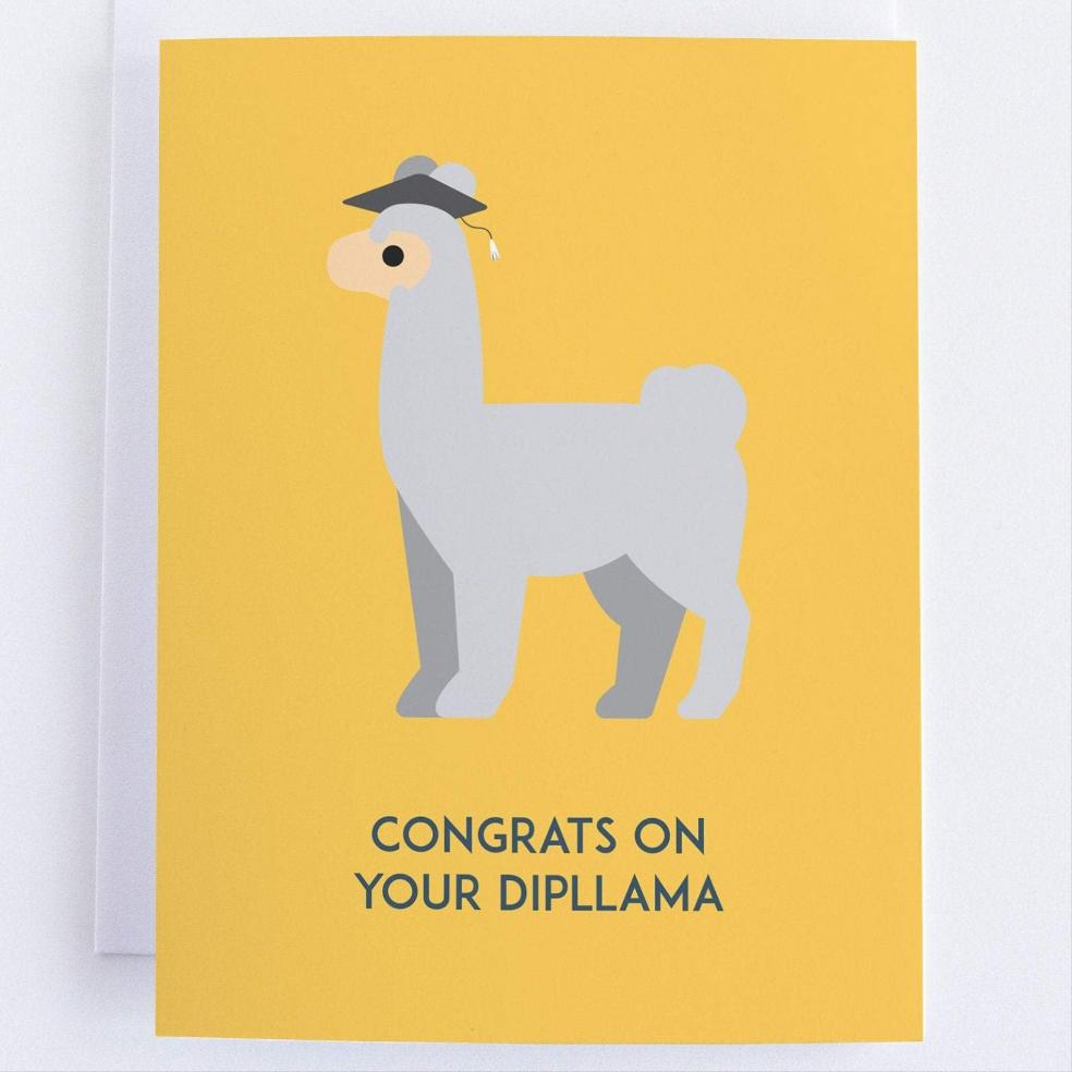 Congrats On Your Dipllama - Greeting Card.