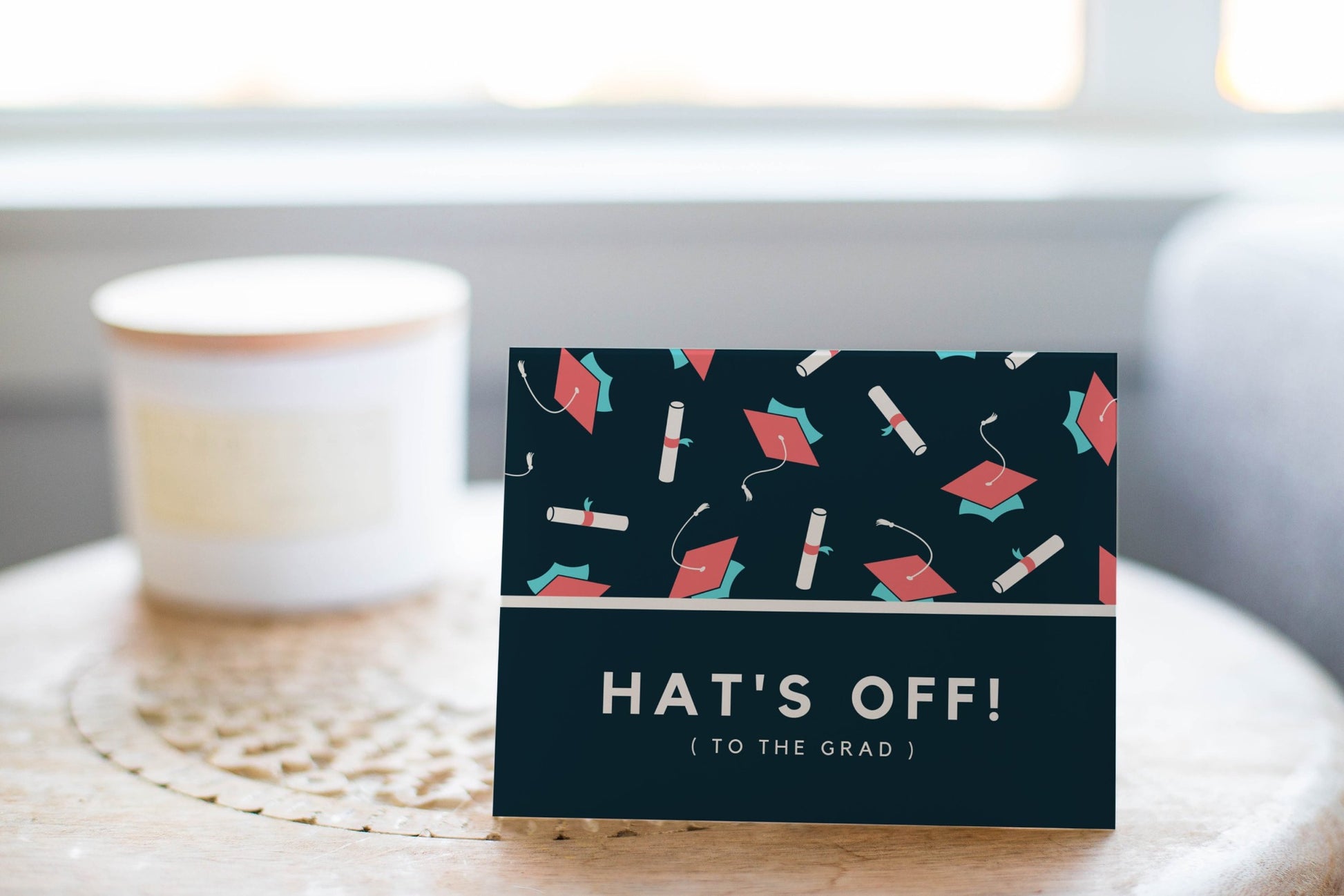 Hat's Off Graduation Greeting Card - Congratulations Card.