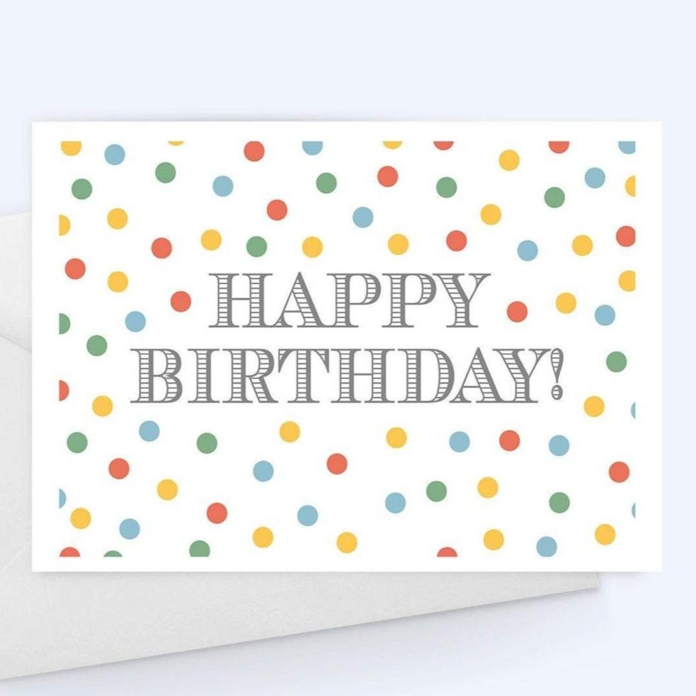Happy Birthday Confetti - Birthday Greeting Card For Everyone.