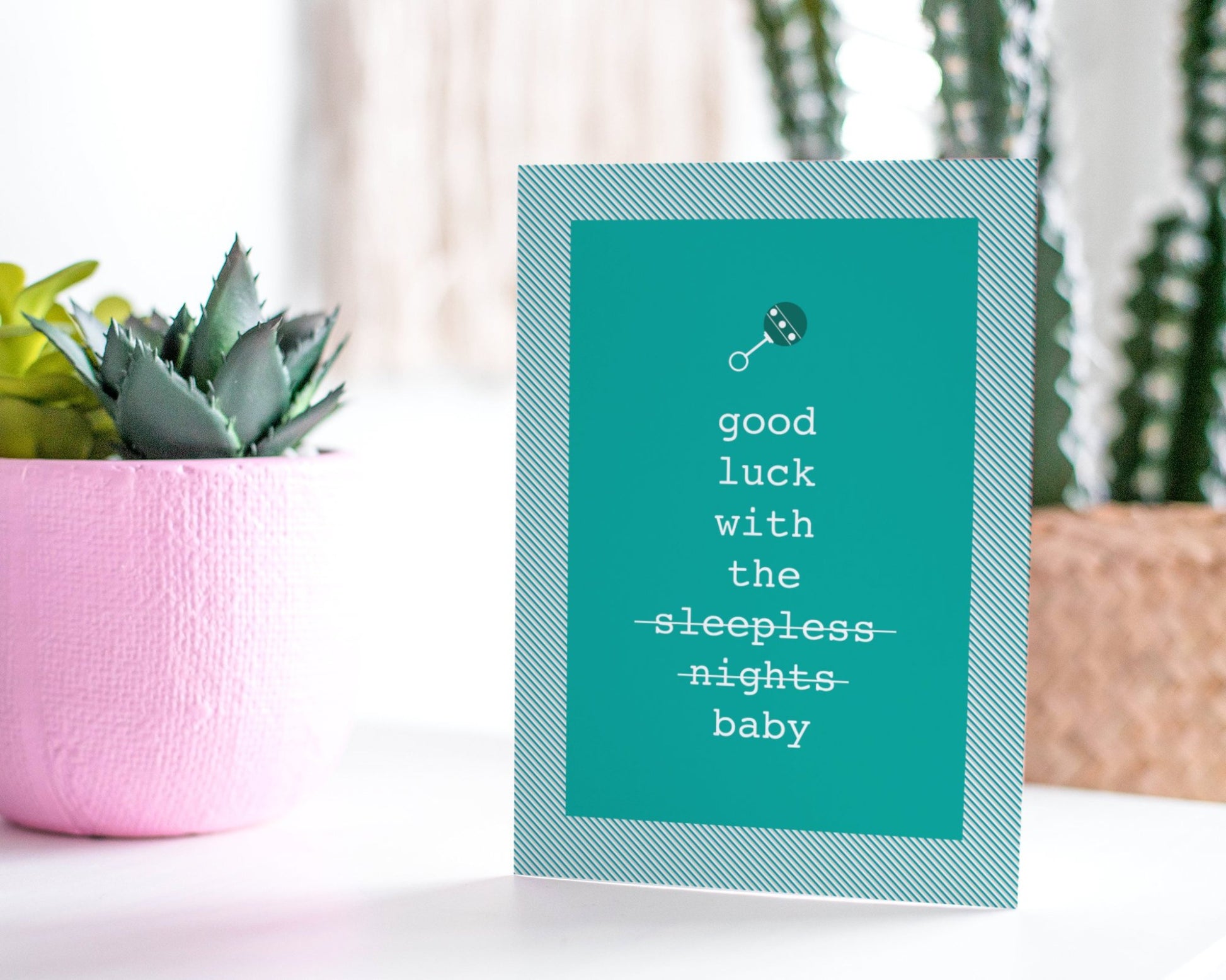 Good Luck with the baby! New Baby Congratulations Card.