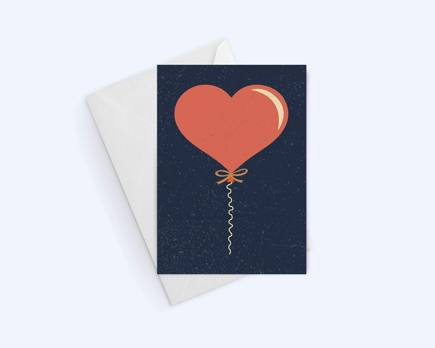 Heart Balloon Card -Thinking Of You - Anniversary Greeting Card.