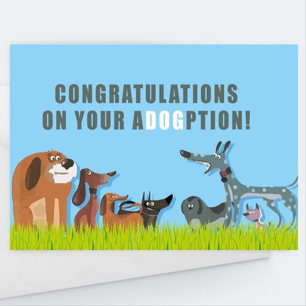 Dog Adoption - Greeting Card.
