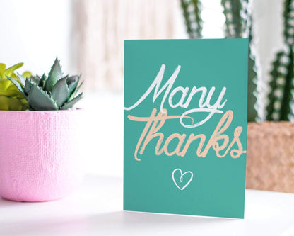 Many Thanks - Thank You Greeting Card.