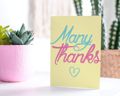 Many Thanks - Thank You Greeting Card.