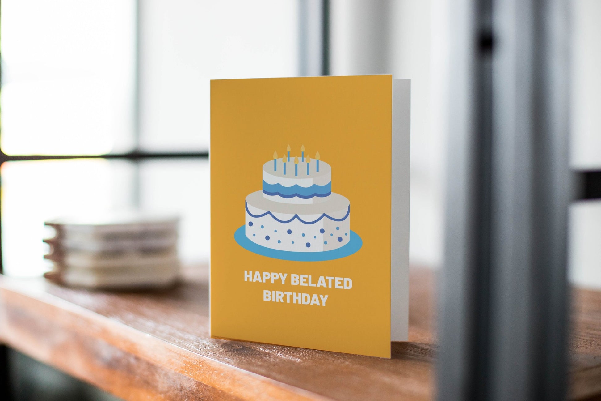 Belated Birthday Cake - Birthday Greeting Card For Everyone.