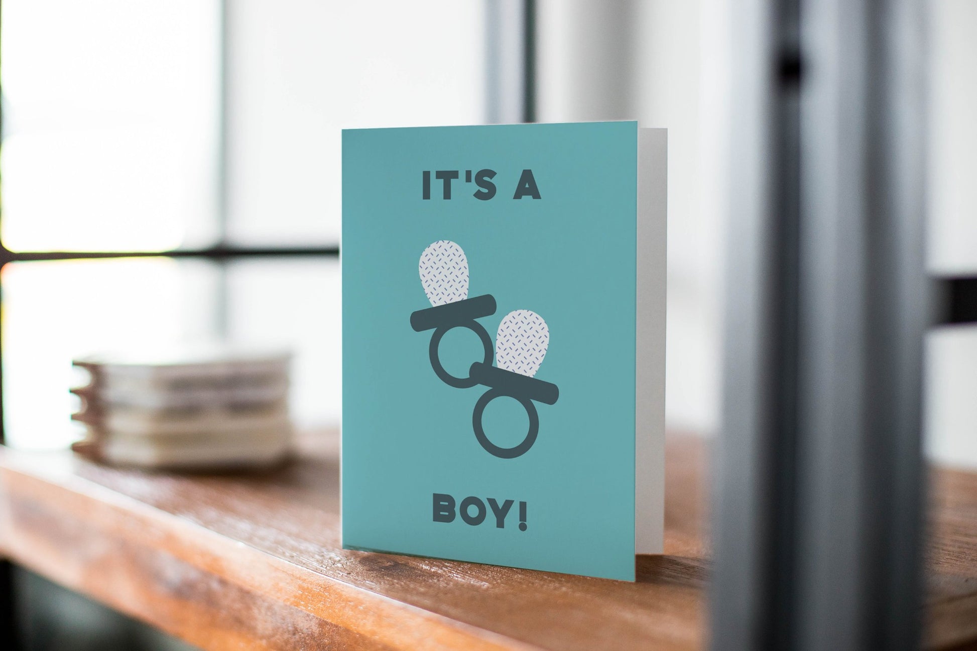 It's a Boy! New Baby - Baby Shower Greeting Card.