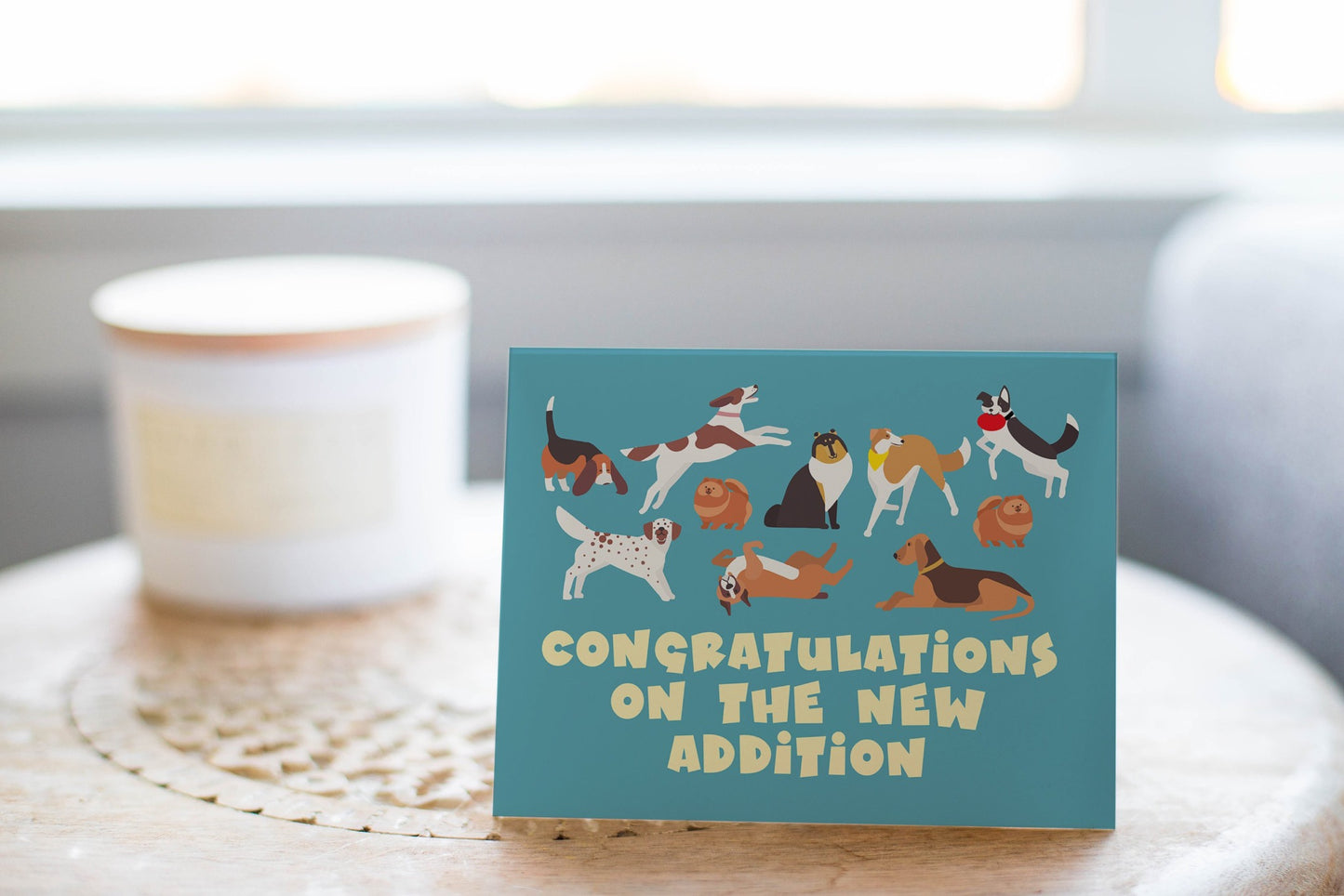 New Pet -Fur Baby - Dog Lover Congratulations Card.