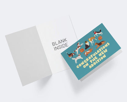 New Pet -Fur Baby - Dog Lover Congratulations Card.