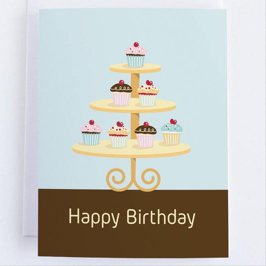 Happy Birthday Cupcake - Birthday Greeting Card For Everyone.