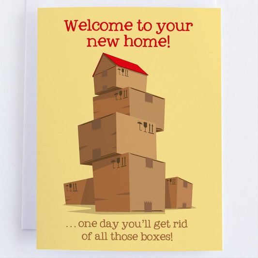 Welcome To Your New Home Card! Congratulations Greeting Card.