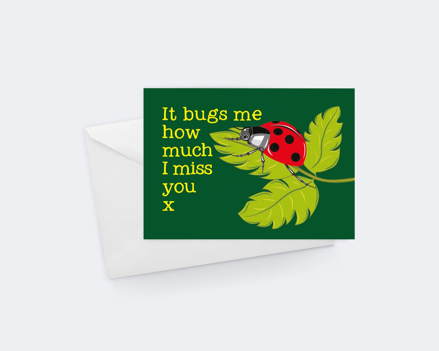 I Miss You - Ladybug Thinking Of You Greeting Card.