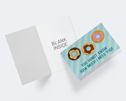 You Donut How Much, I miss you! Donut Thinking Of You Card..
