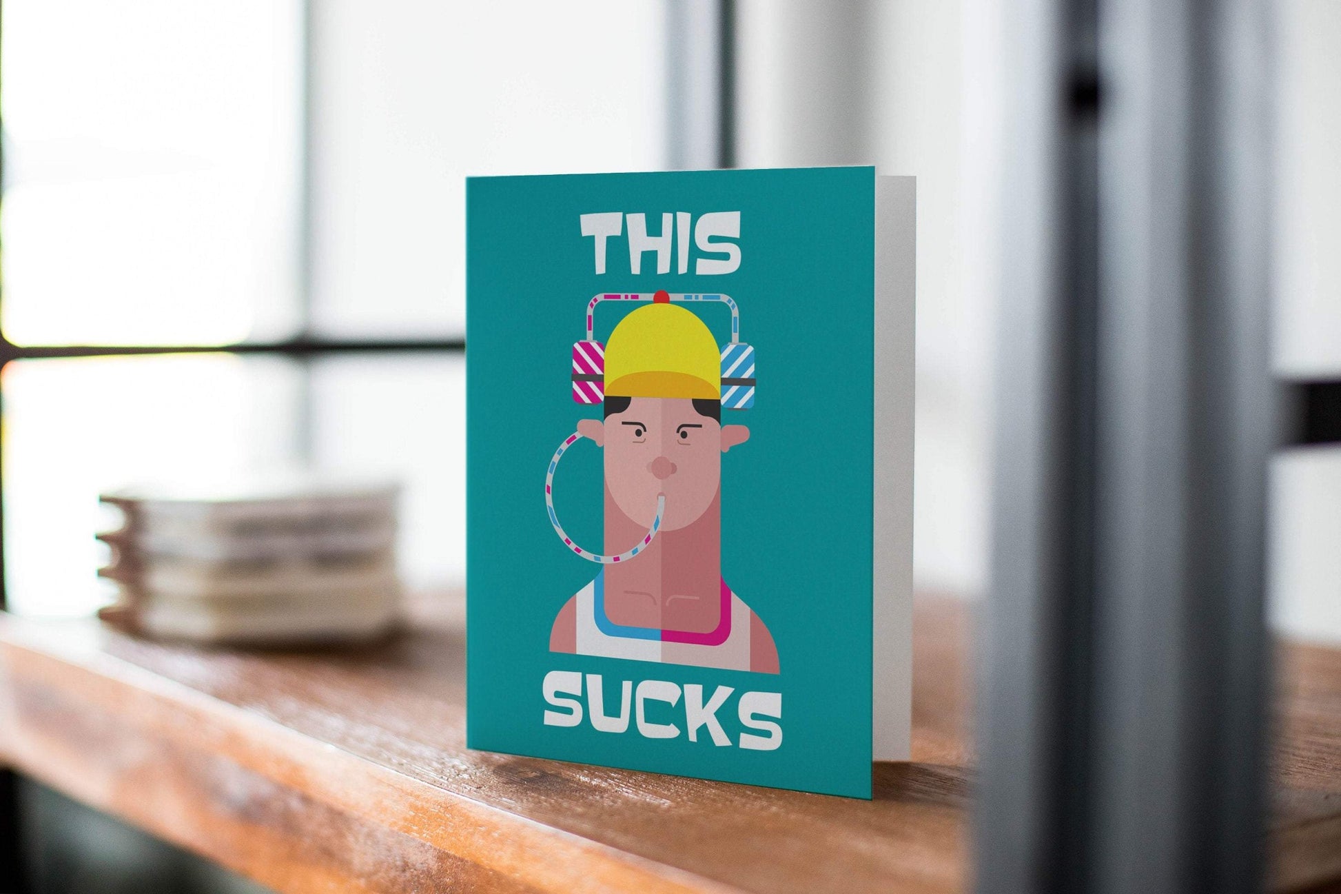 This Sucks - Funny Emotional Support Greeting Card.