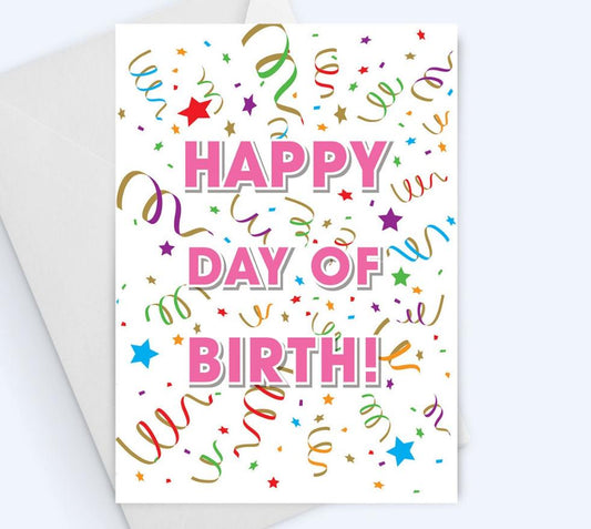 Happy Day of Birth Greeting Card- Birthday Card For Kids.