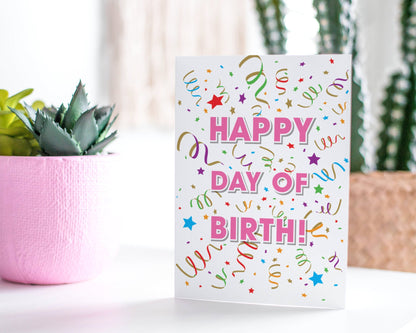 Happy Day of Birth Greeting Card- Birthday Card For Kids.