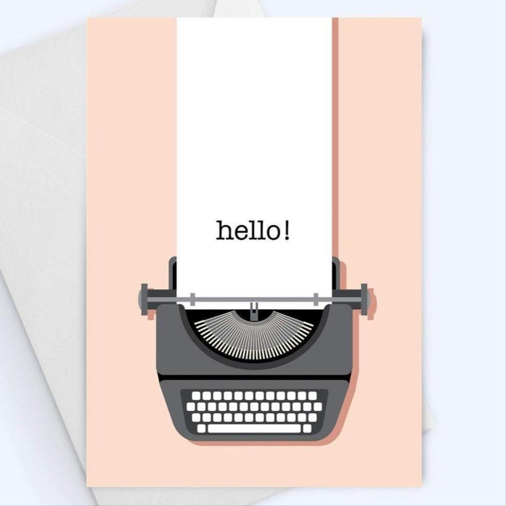 Hello! Thinking Of You Greeting Card.