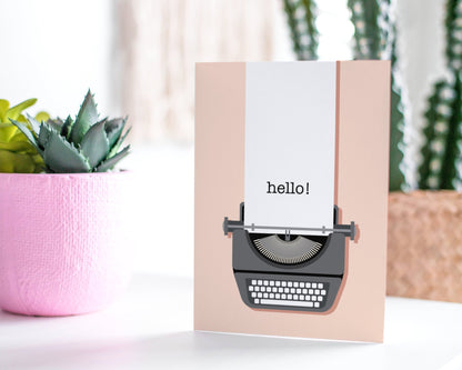 Hello! Thinking Of You Greeting Card.