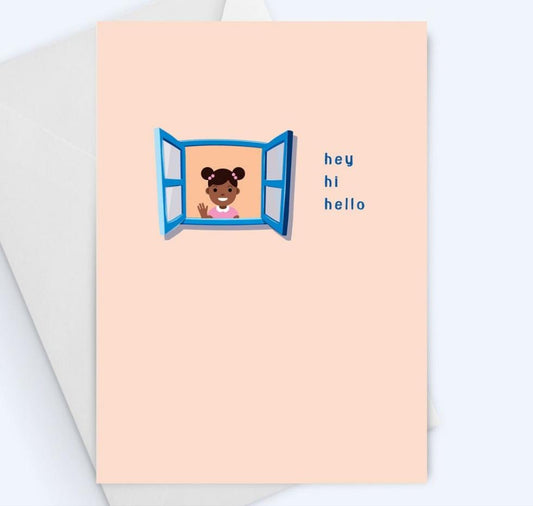 Hey Hi Hello - Thinking Of You Greeting Card.