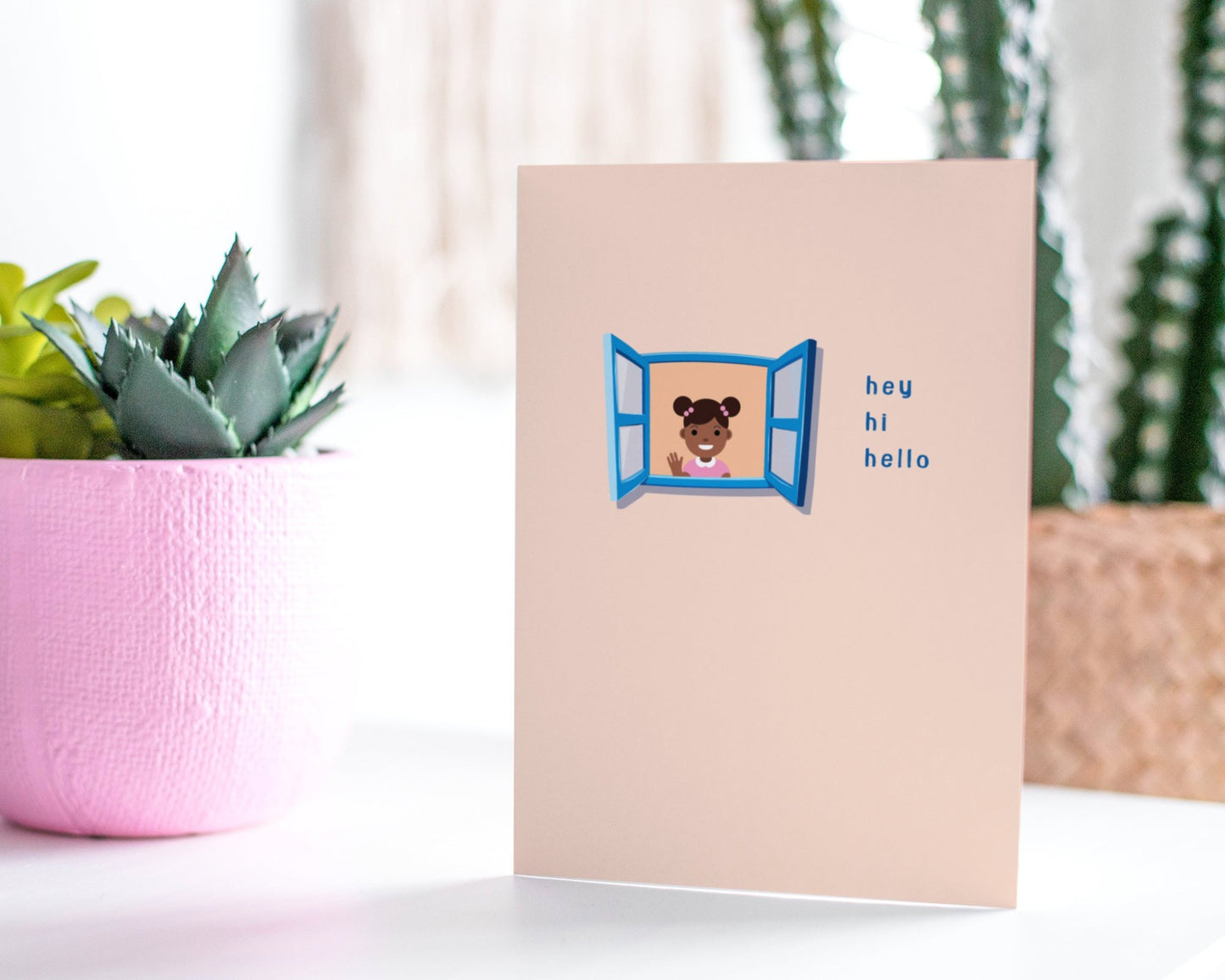 Hey Hi Hello - Thinking Of You Greeting Card.