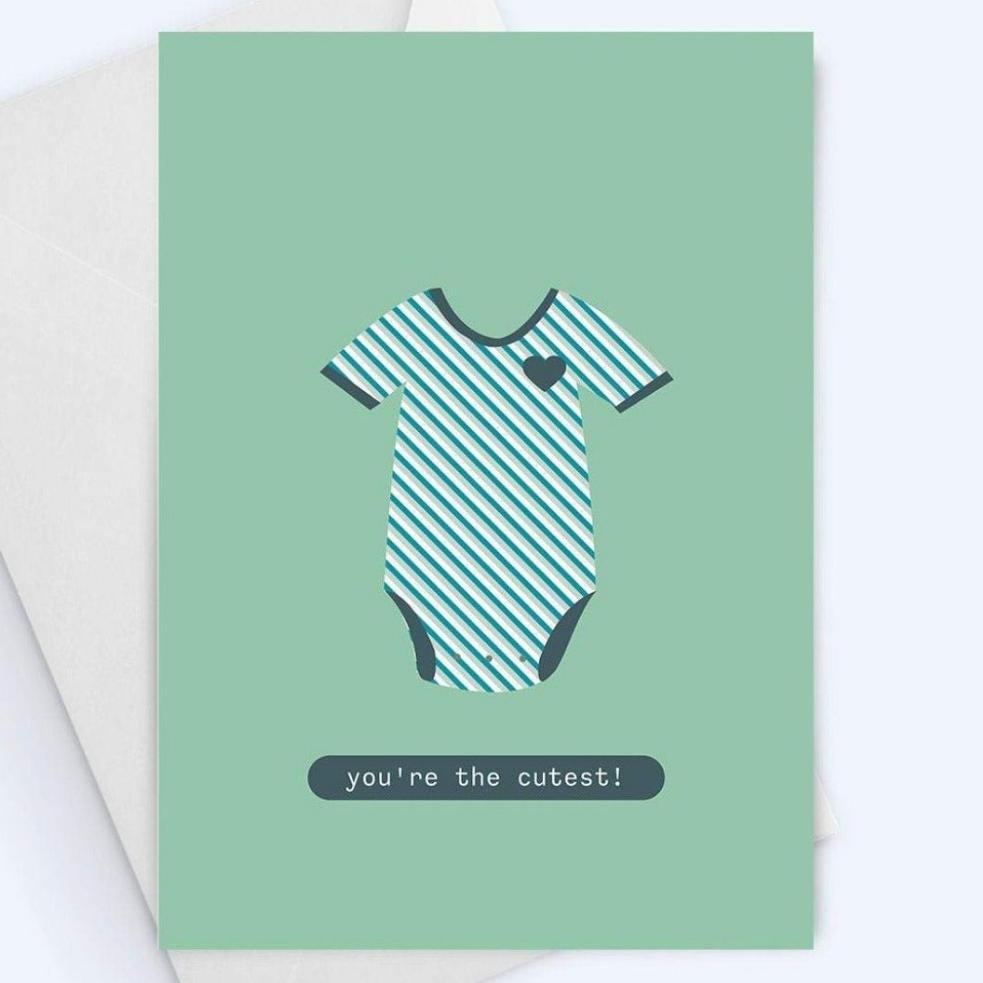 You're the Cutest! New Baby Greeting Card.