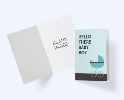 Hello There baby boy! New Baby Congratulations Greeting Card.