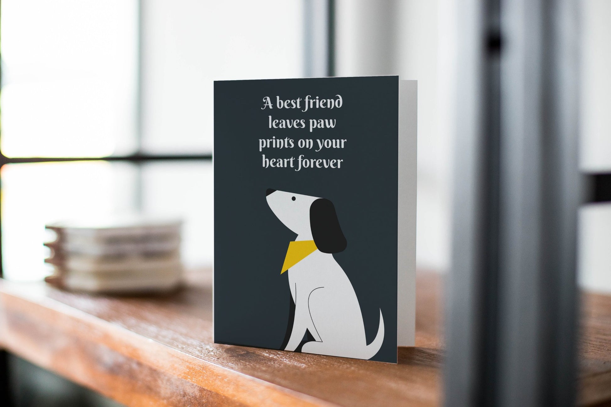 Paw Prints on your Heart - Pet Loss Sympathy Greeting Card.