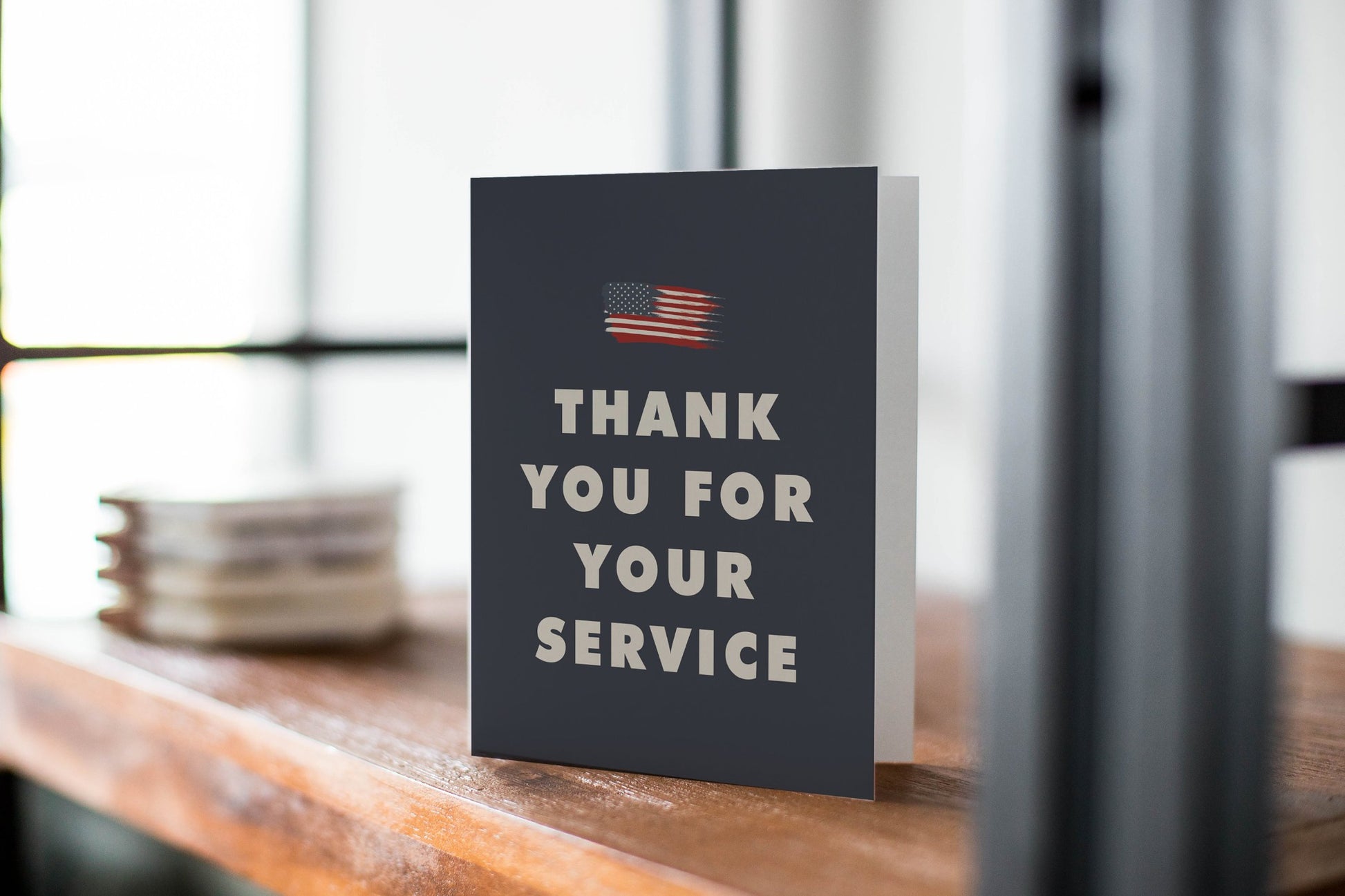 Thank You For Your Service Greeting Card.